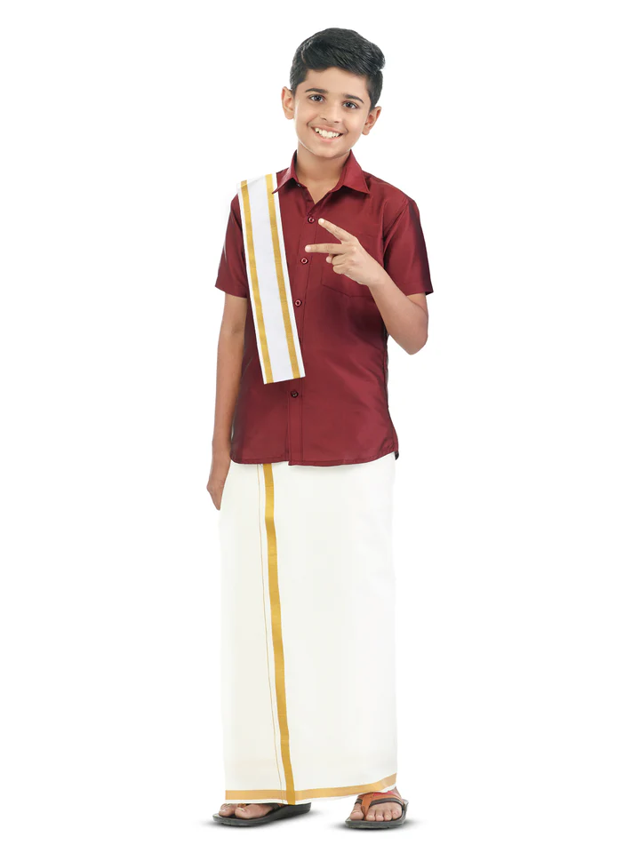 Veera Soora Kids Dhoti and Shirt