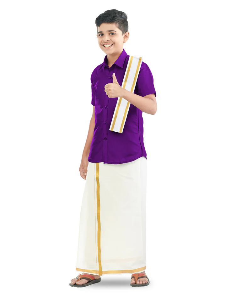 Veera Soora Kids Dhoti and Shirt