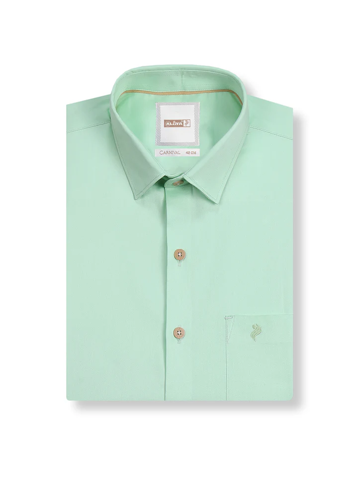green colour shirt