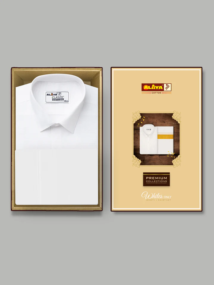 White Shirt & Dhoti Combo