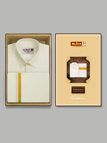 White Shirt & Dhoti Combo - Single